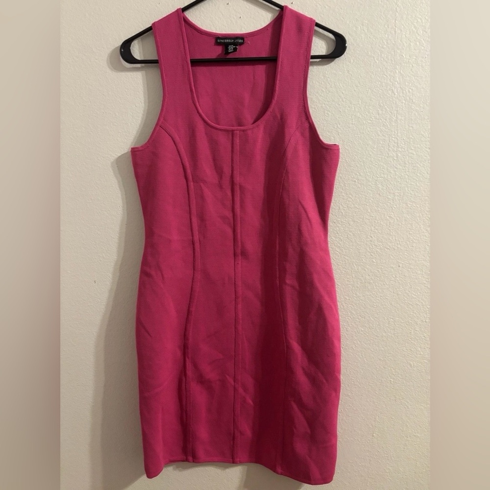 Sincerely Jules Bodycon Pink Knit Mini Dress Size XL